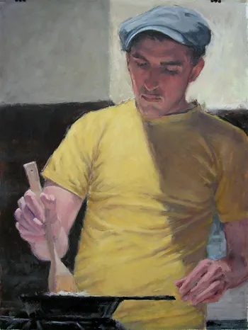 Painting Oil_Andrew Cooking_18x24